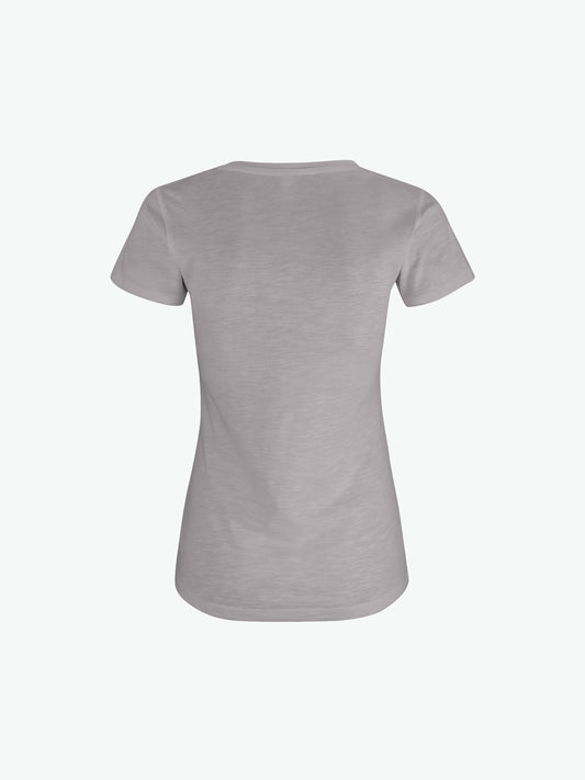 Clique Slub-T Women - Grijs T-Shirt Dames Clique