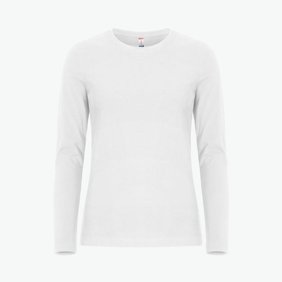 Clique Premium Fashion-T LS Women - Wit T-Shirt Dames Clique XS