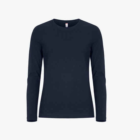 Clique Premium Fashion-T LS Women - Dark Navy T-Shirt Dames Clique XS