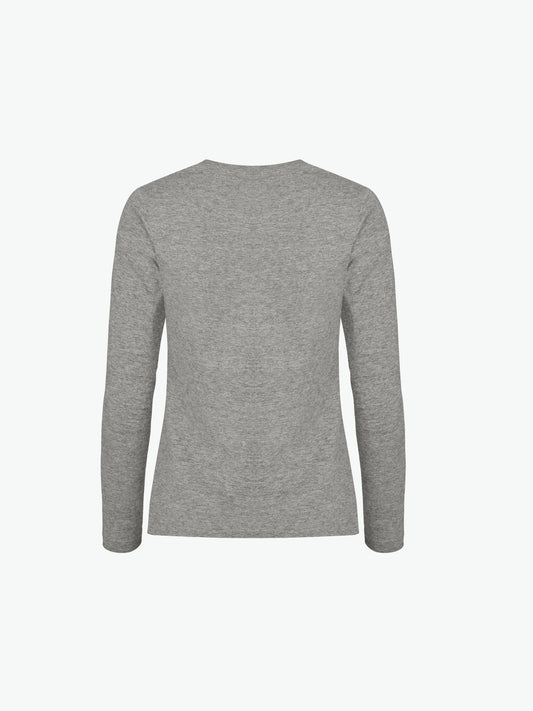 Clique Premium Fashion-T LS Women - Grijsmelange T-Shirt Dames Clique