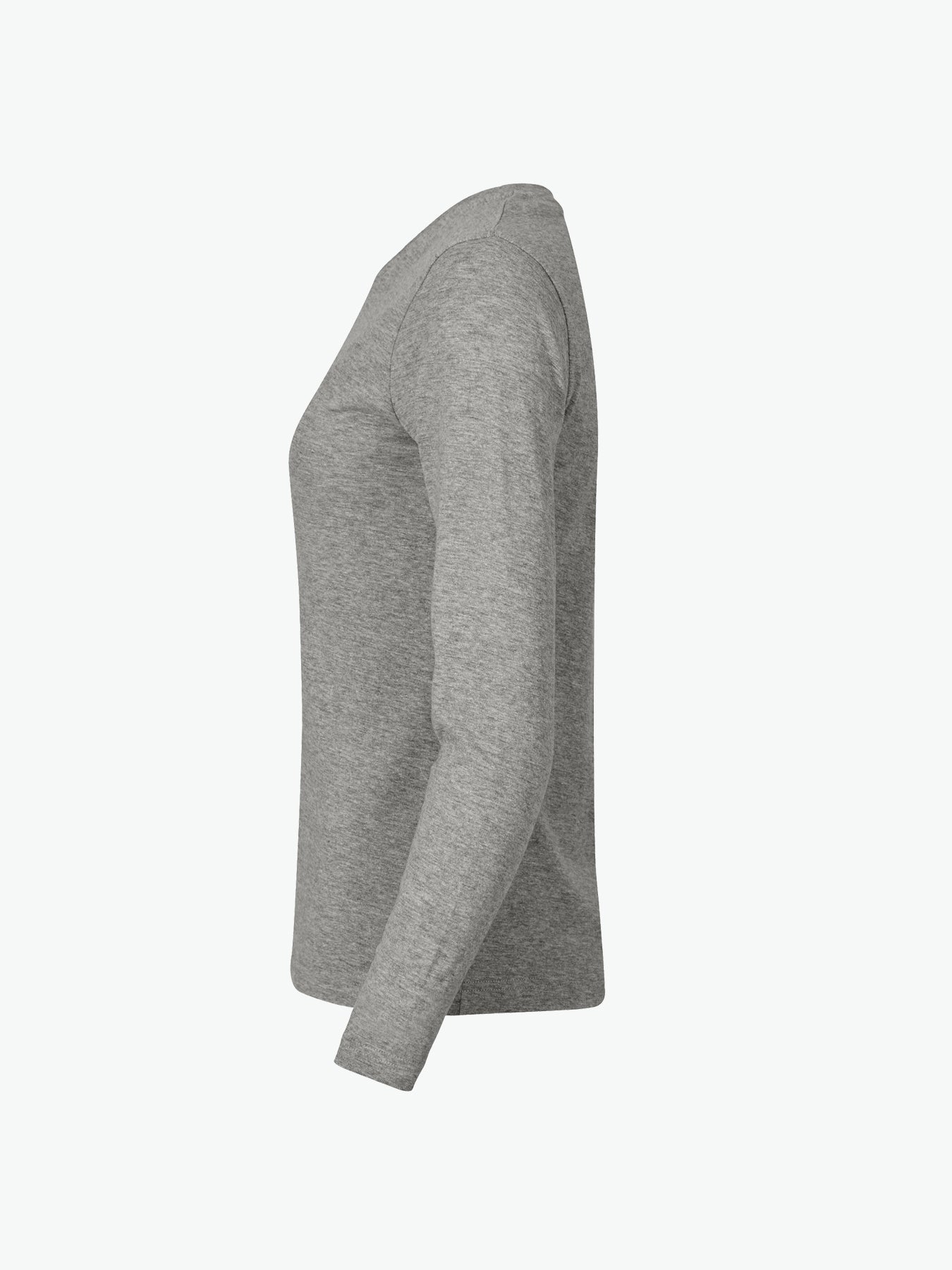 Clique Premium Fashion-T LS Women - Grijsmelange T-Shirt Dames Clique