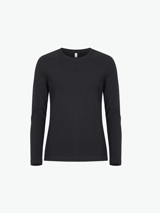 Clique Premium Fashion-T LS Women - Zwart T-Shirt Dames Clique XS