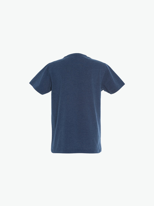 Clique New Classic-T - Blauwmelange T-Shirt Clique