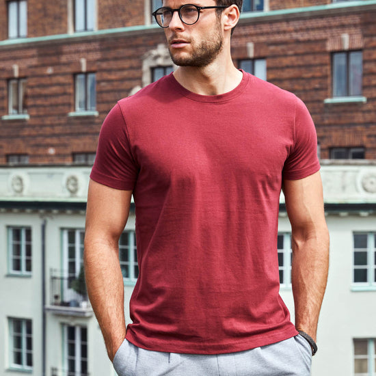 Clique New Classic-T - Blauwmelange T-Shirt Clique