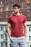 Clique New Classic-T - Blauwmelange T-Shirt Clique