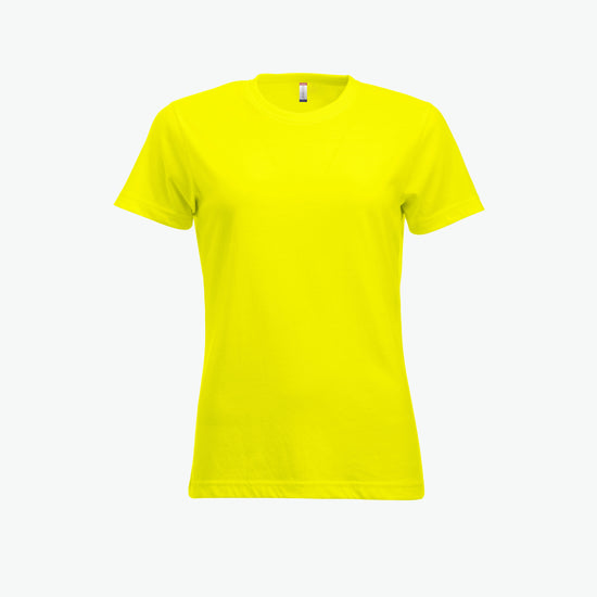 Clique New Classic-T Women - Signaalgeel T-Shirt Dames Clique XS