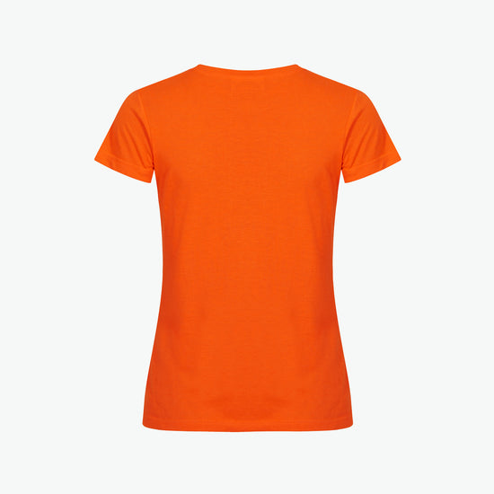 Clique New Classic-T Women - Signaaloranje T-Shirt Dames Clique