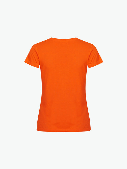 Clique New Classic-T Women - Signaaloranje T-Shirt Dames Clique
