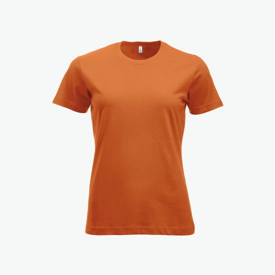Clique New Classic-T Women - Dieporanje T-Shirt Dames Clique XS