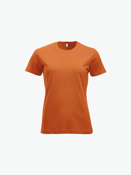 Clique New Classic-T Women - Dieporanje T-Shirt Dames Clique XS