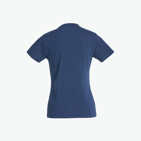 Clique New Classic-T Women - Blauwmelange T-Shirt Dames Clique