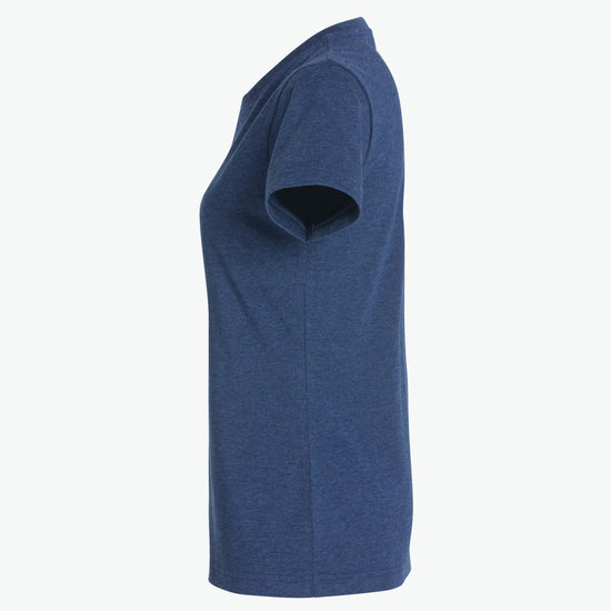 Clique New Classic-T Women - Blauwmelange T-Shirt Dames Clique