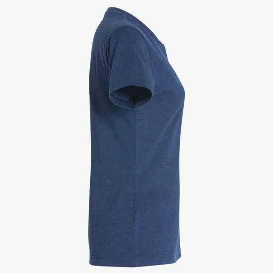 Clique New Classic-T Women - Blauwmelange T-Shirt Dames Clique