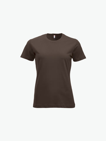 Clique New Classic-T Women - Dark Mocca T-Shirt Dames Clique XS