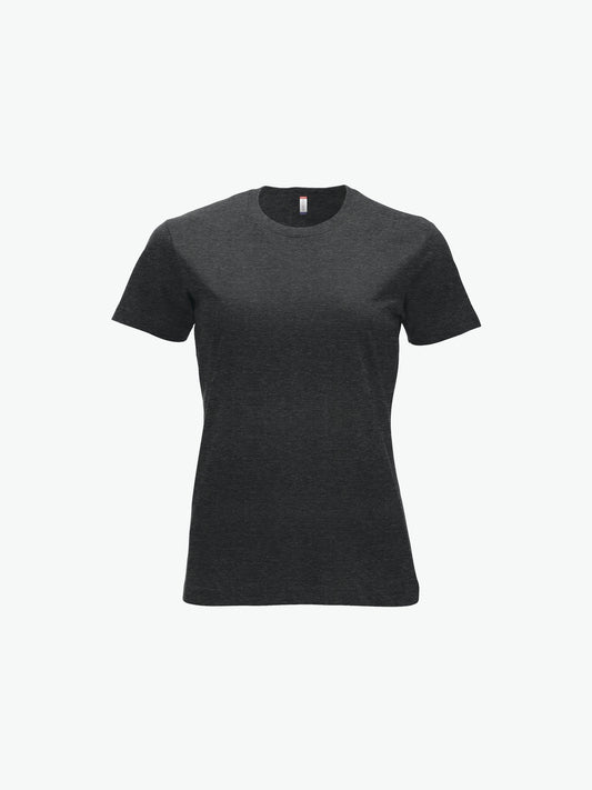Clique New Classic-T Women - Antraciet Melange T-Shirt Dames Clique XS