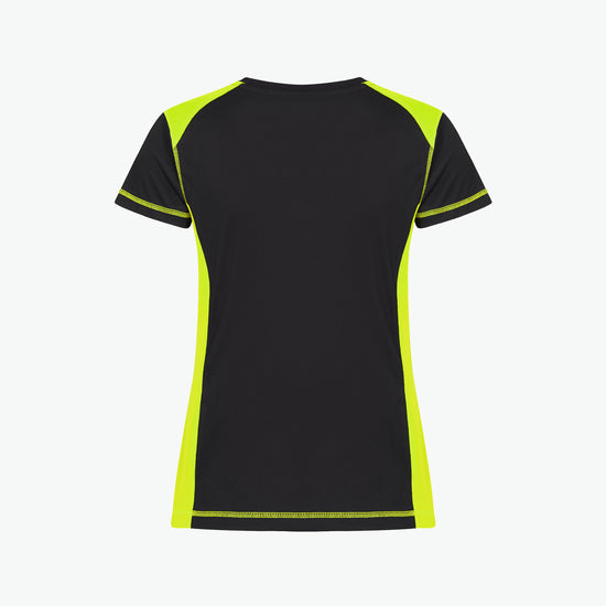 Clique Ambition-T Women - Signaalgeel T-Shirt Dames Clique