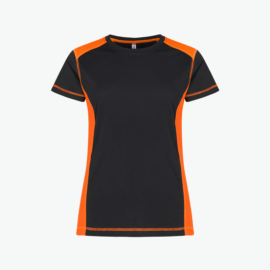 Clique Ambition-T Women - Signaaloranje T-Shirt Dames Clique XS