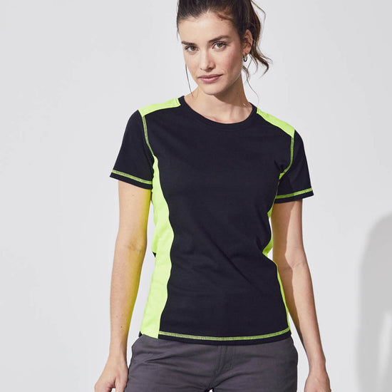 Clique Ambition-T Women - Signaalgeel T-Shirt Dames Clique