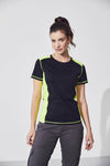 Clique Ambition-T Women - Signaalgeel T-Shirt Dames Clique