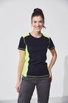 Clique Ambition-T Women - Signaalgeel T-Shirt Dames Clique