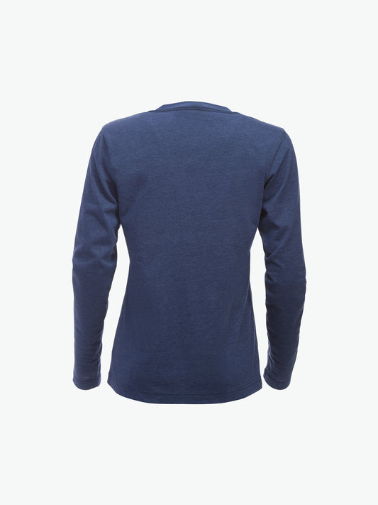 Clique Orlando - Blauwmelange T-Shirt Dames Clique