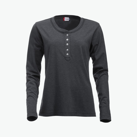 Clique Orlando Women - Antraciet Melange T-Shirt Dames Clique S