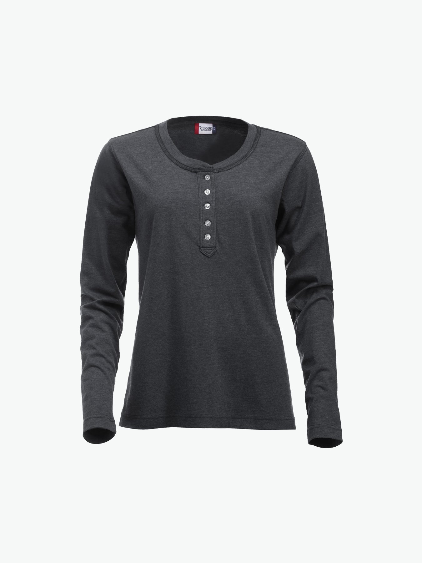 Clique Orlando Women - Antraciet Melange T-Shirt Dames Clique S