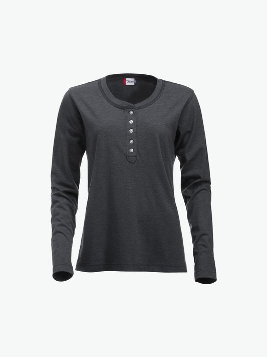 Clique Orlando Women - Antraciet Melange T-Shirt Dames Clique S