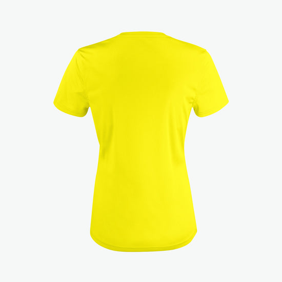 Clique Basic Active-T Women - Signaalgeel T-Shirt Dames Clique