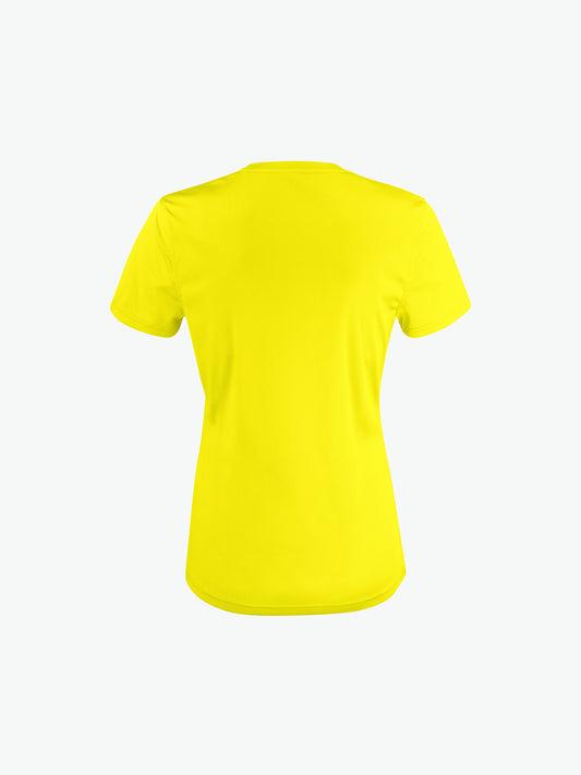 Clique Basic Active-T Women - Signaalgeel T-Shirt Dames Clique
