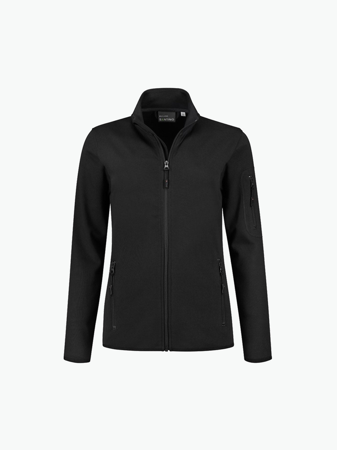 Santino Berlin Ladies Sweatvest - Zwart Vest Dames Santino XS