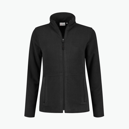 Santino Bormio Ladies Fleecejack - Zwart Fleece Jas Dames Santino S