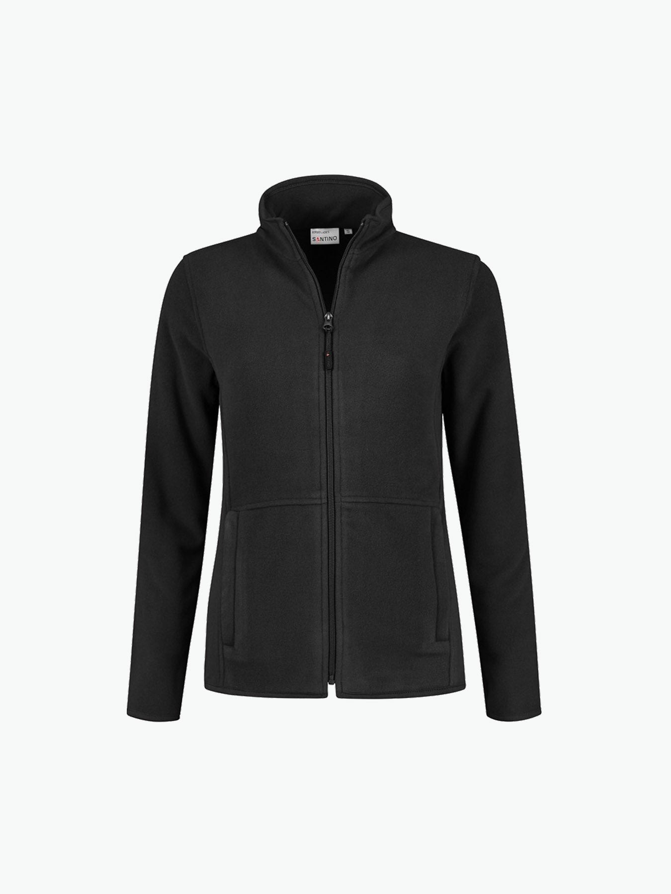 Santino Bormio Ladies Fleecejack - Zwart Fleece Jas Dames Santino S
