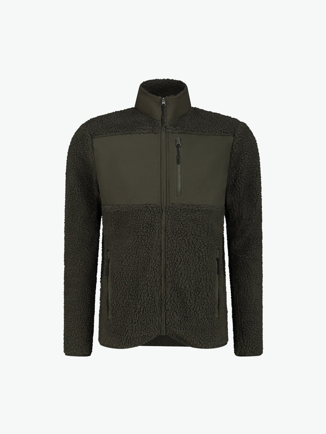 Santino Brooklyn Sherpa Fleecejack - Army Fleece Jas Santino XS