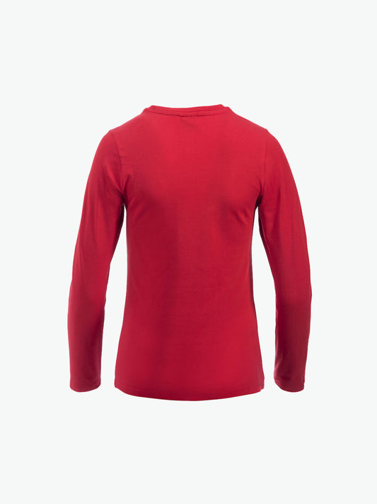 Clique Carolina L/S - Rood T-Shirt Dames Clique