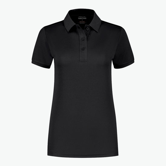Santino Edinburgh Ladies Poloshirt - Zwart Polo Dames Santino XS
