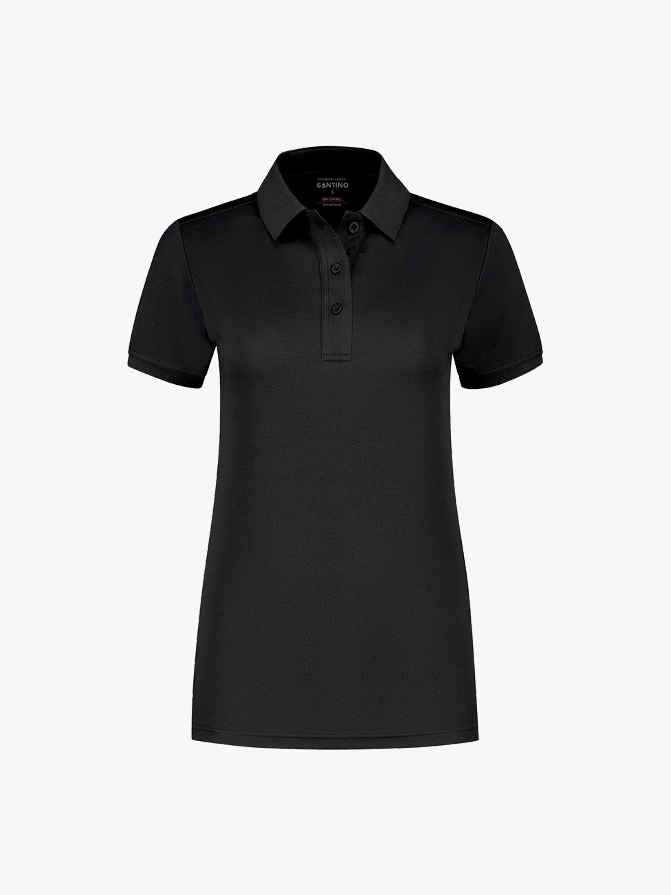 Santino Edinburgh Ladies Poloshirt - Zwart Polo Dames Santino XS