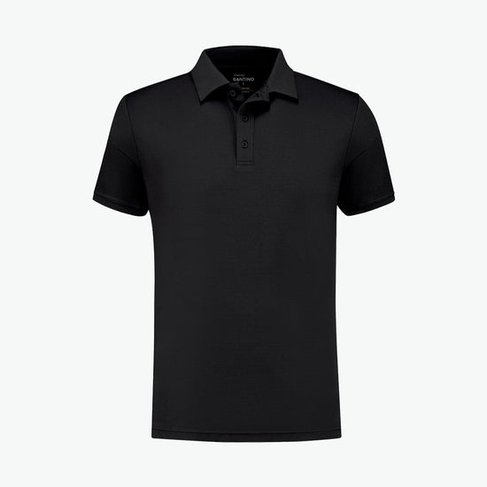 Santino Edinburgh Poloshirt - Zwart Polo Santino XS