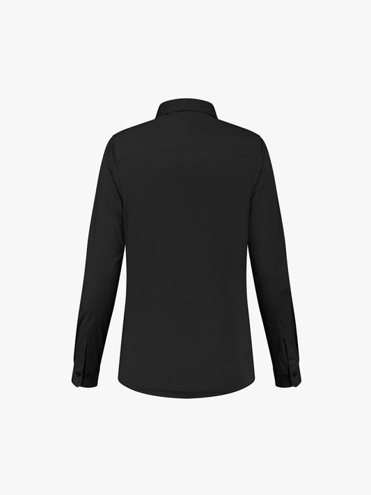 Santino Falco Ladies Shirt - Zwart Overhemd Dames Santino