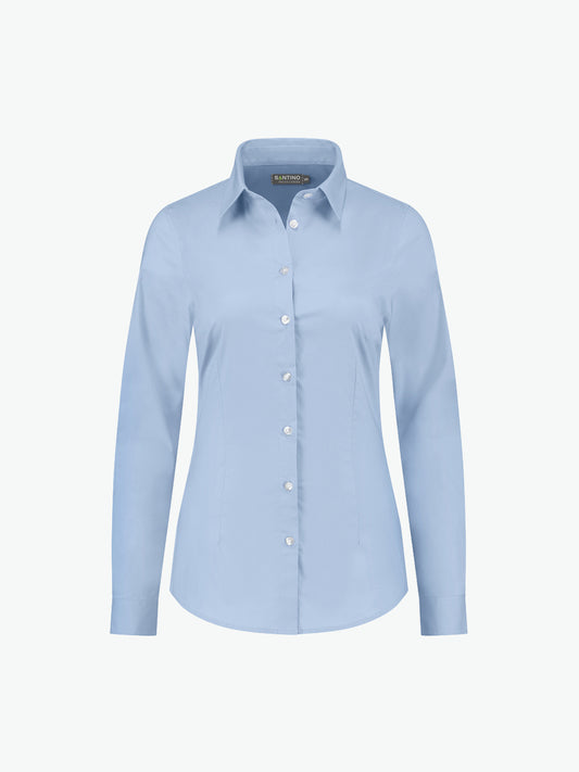 Santino Falco Ladies Shirt - Licht Blauw Overhemd Dames Santino XS