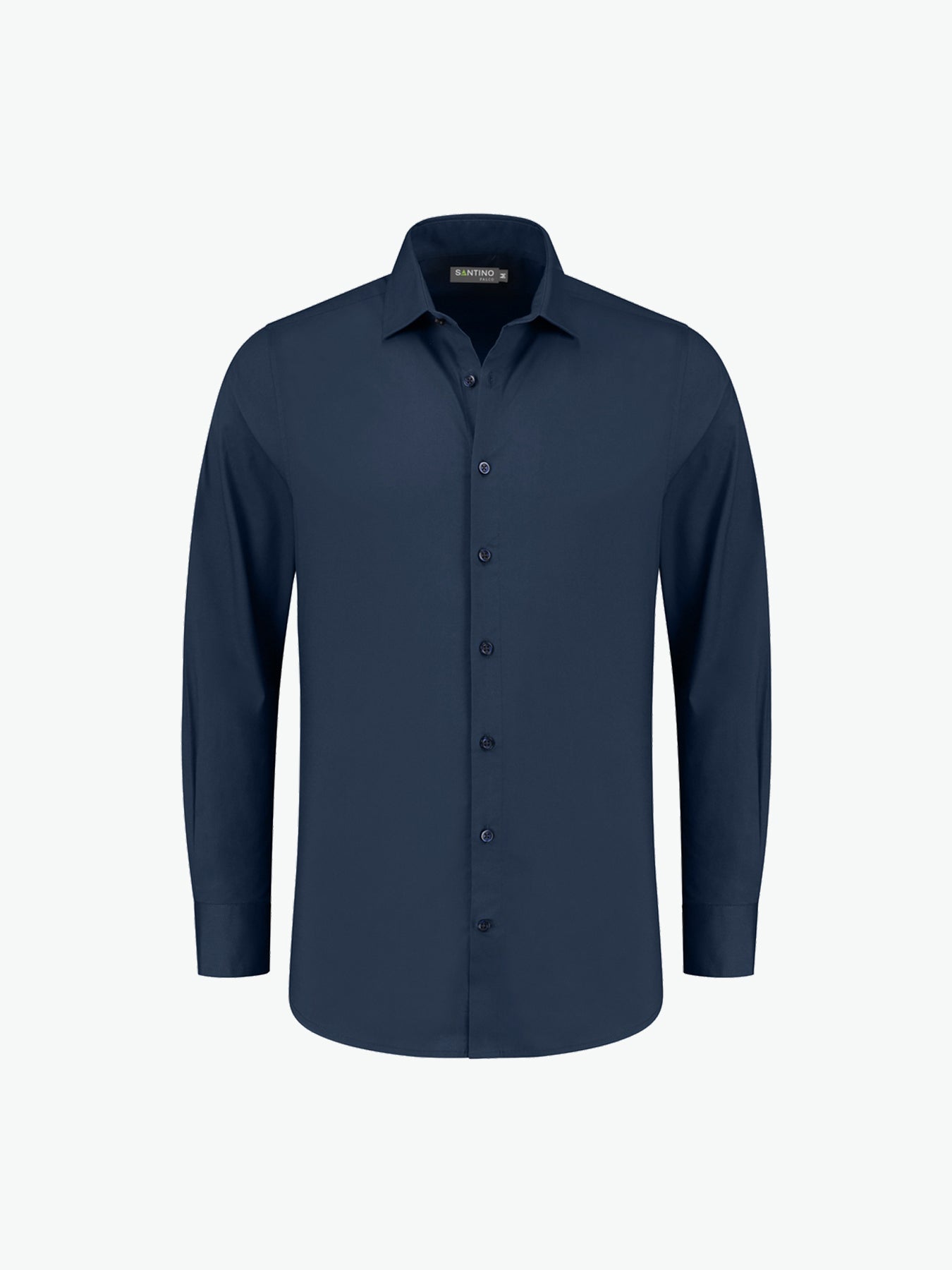 Santino Falco Shirt - Blauw Overhemd Santino XS