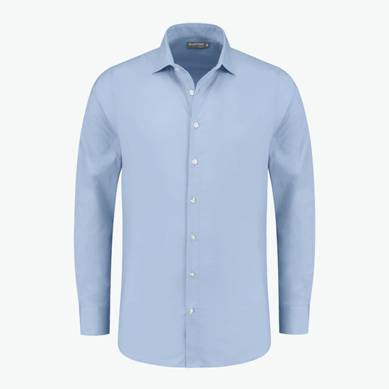 Santino Falco Shirt - Licht Blauw Overhemd Santino XS