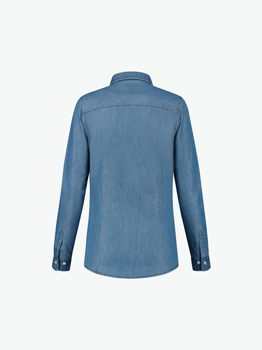 Santino Felix Ladies Shirt - Washed Denim Overhemd Dames Santino