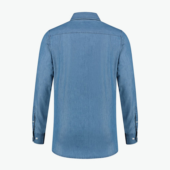 Santino Felix Shirt - Washed Denim Overhemd Santino