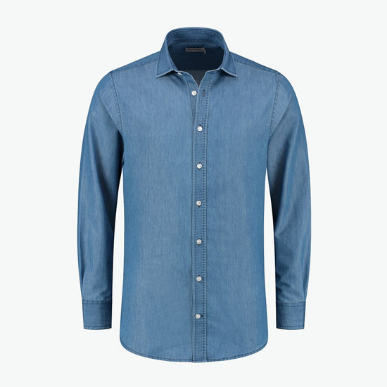 Santino Felix Shirt - Washed Denim Overhemd Santino S