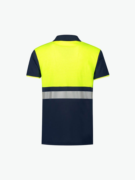 Santino Hamburg Poloshirt - Navy / Fluor Geel Polo Santino