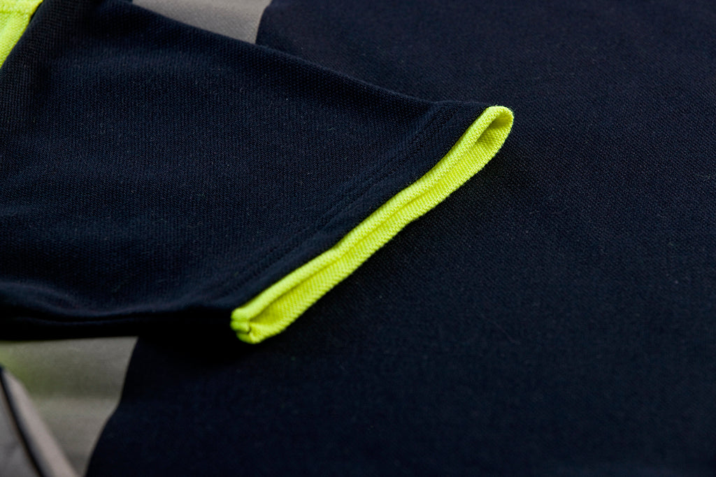 Santino Hamburg Poloshirt - Grijs / Fluor Geel Polo Santino