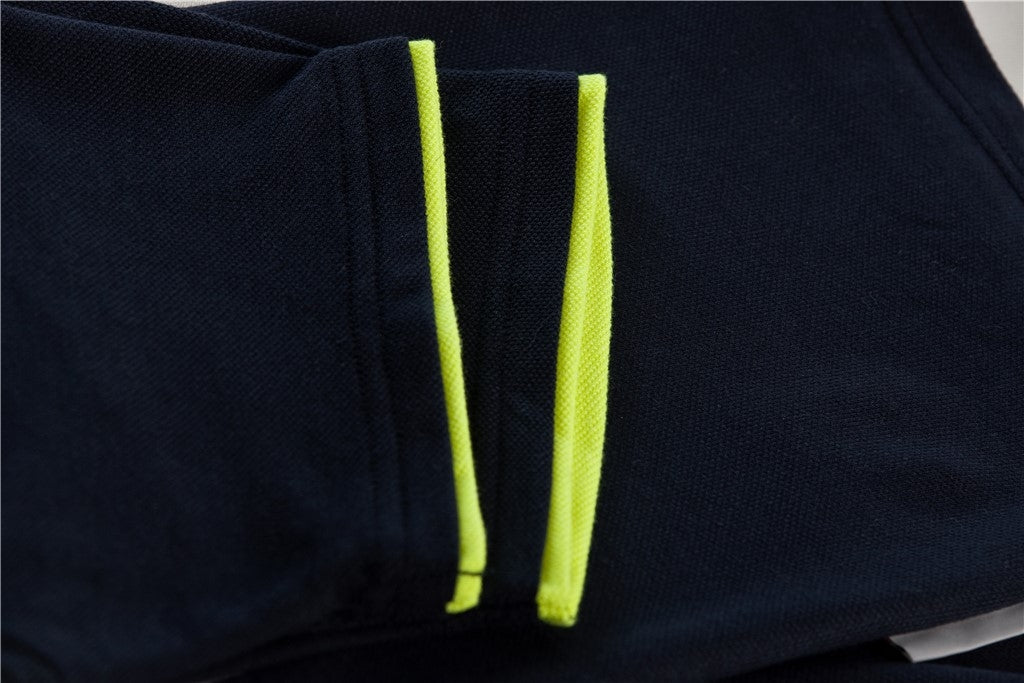 Santino Hamburg Poloshirt - Grijs / Fluor Geel Polo Santino