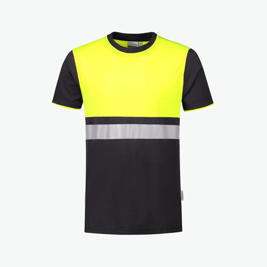 Santino Hannover T-shirt - Grijs / Fluor Geel T-Shirt Santino S