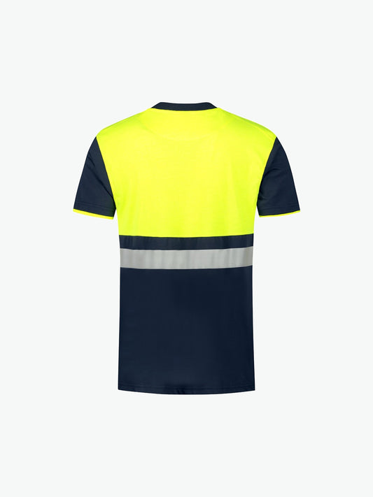 Santino Hannover T-shirt - Navy / Fluor Geel T-Shirt Santino